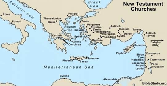 Image result for map new testament cities