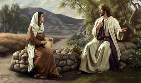 Image result for jesus and woman at well